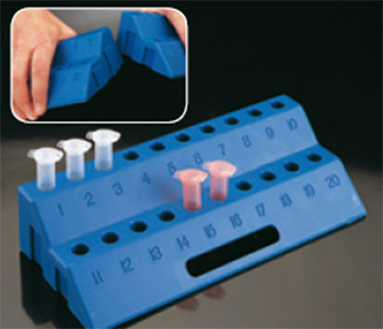 Gradilla rectangular para microtubos Eppendorf, PP, DELTALAB