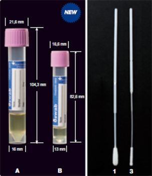Hisopos con medio de transporte lquido, Virus, estndar, estriles, DELTALAB