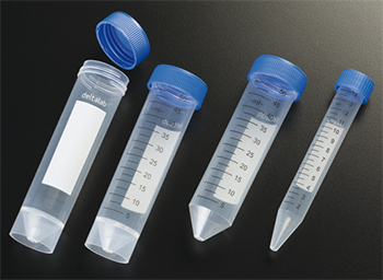 Tubo de centrfuga, fondo cnico, PP, graduado, 50 mL, c/ zona impresa p/ escritura, Eurotubo™, DELTALAB