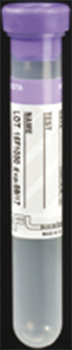 Tubo p/ muestras de sangre c/ EDTA tripotsico, c/ tapn perforable, DELTALAB