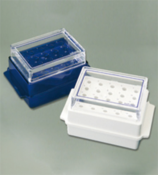 Gradilla rectangular para microtubos 0.5, 1.5 y 2 mL IsoFreeze c/ gel refrigerante indicador de temperatura, PC, DELTALAB