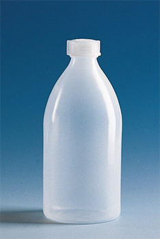 Frasco boca estrecha, LDPE, c/ tapn roscado GL, traslcido, econmico, BRAND®