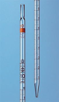 Pipeta graduada, vidrio Silberbrand™ Eterna tipo 2, Clase B, vidrio AR-GLAS™, BRAND®