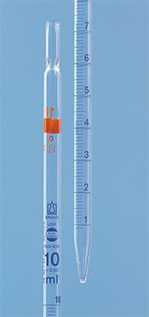 Pipeta graduada, vidrio Blaubrand™ USP tipo 2, Clase AS, vidrio AR-GLAS™, BRAND®