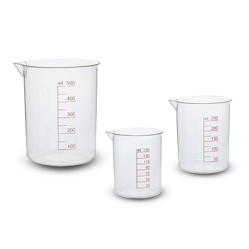 Vaso de precipitados, forma baja, Griffin, PMP, escala roja en relieve, VITLAB�
