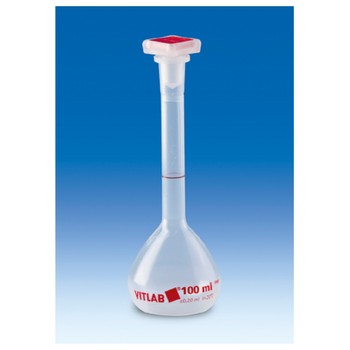 Matraz aforado, clase B, PMP/TPX, VITLAB� c/ tap�n esmerilado NS