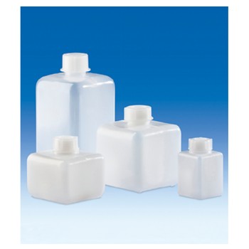 Frasco rectangular, boca estrecha, HDPE, VITLAB�