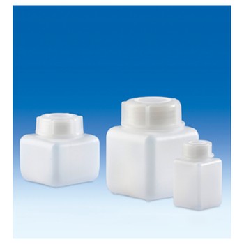 Frasco rectangular, boca ancha, HDPE, VITLAB�