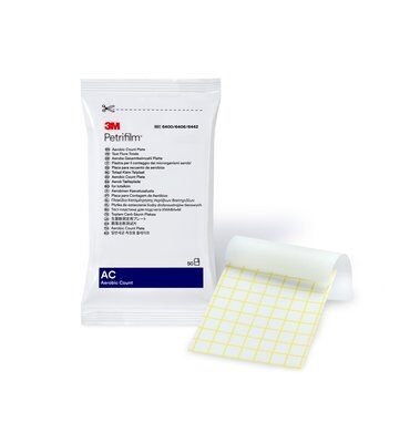 Aerobios Totales (AC), Placas Petrifilm™, 20 sobres x 50 unidades, 1000 Unid, 3M®