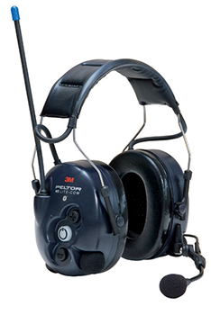 Orejera electrnica y de comunicacin, WS LiteCom: Emisora integrada PMR 446, dep. de nivel y Bluetooth (incl. batera y cargador), 3M®