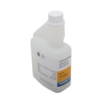 Solucin de calibracin estndar de conductividad 147 uS/cm, c/ certificado DFM , 500 mL, HAMILTON®