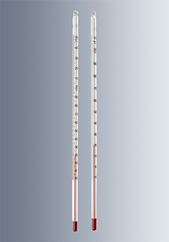 Termmetro qumico, MARIENFELD SUPERIOR®, varilla slida, c/franja blanca