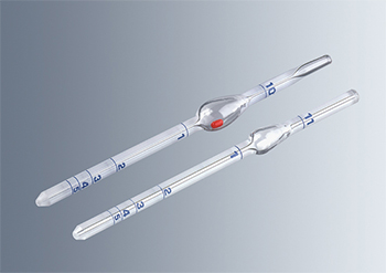 Pipeta, mezcla-sangre segn Malassez-Potain, MARIENFELD SUPERIOR®, c/franja blanca, graduacin azul
