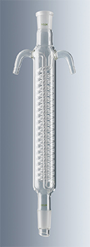 Refrigerante Dimroth,vidrio borosilicato Duran™, MARIENFELD SUPERIOR®, c/2 esmerilados normalizados, c/oliva de vidrio, DIN 12591