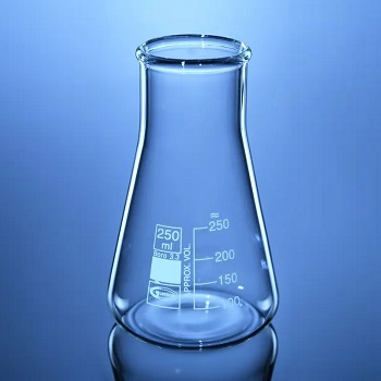 Matraz Erlenmeyer, boca ancha, vidrio borosilicato 3.3, GLASSCO&reg;,  graduaci�n blanca, s/ DIN ISO 24454