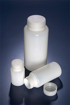Frasco cilndrico, pared gruesa, boca ancha, HDPE, AZLON®