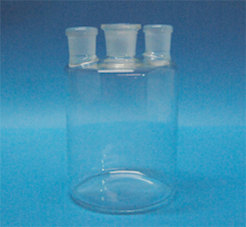 Frasco Woulff, 3 bocas, vidrio SIMAX®