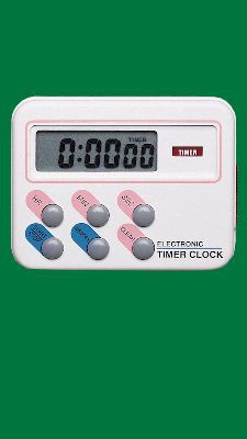 Reloj temporizador electr�nico, c/ se�al de alarma fuerte, temporizador, c/ reloj y cron�metro, funci�n de memoria, AMARELL&reg;