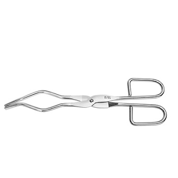 Pinzas para crisoles curvadas, electropulidas, acero inoxidable, RSG SOLINGEN®