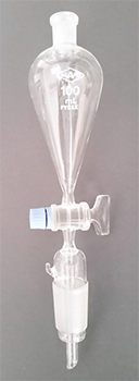 Embudo de decantacin, cnico, c/ macho inferior (sin tapn), vidrio, ALAMO®