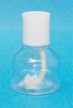 Lmpara de alcohol completa, vidrio, ALAMO®, tapn rosca de plstico