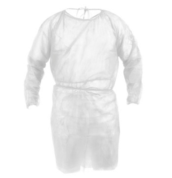 Bata de cierre trasero con cintas, 14 g, blanca, CHEMILABOR®