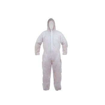 Buzo con capucha, blanco, CHEMILABOR®