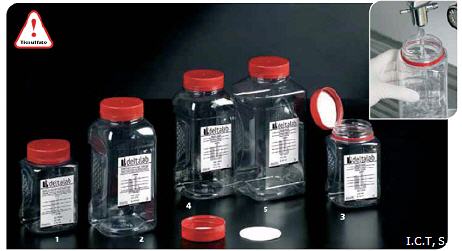 Frasco para muestras de agua, PET, DELTALAB